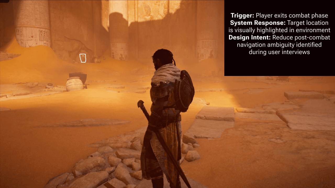 Transfer into pressure annotated AC Origins onboarding screen